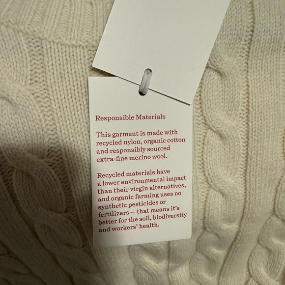 NWT S Aritzia Sunday Best White Peggy Sweater - Picture 3 of 5